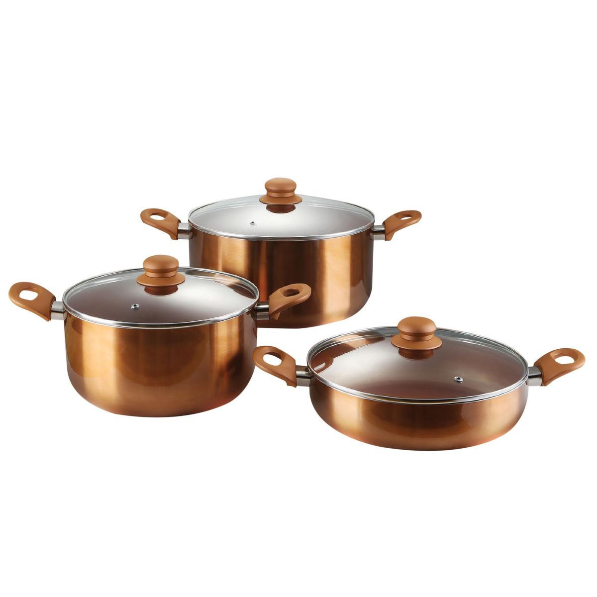 DORAL - Batería de Cocina 6 Piezas Aluminio BATALCE6P Cobre