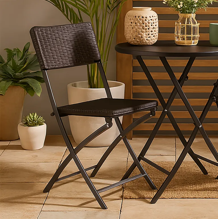 Silla plegable 80x43 cm ratán