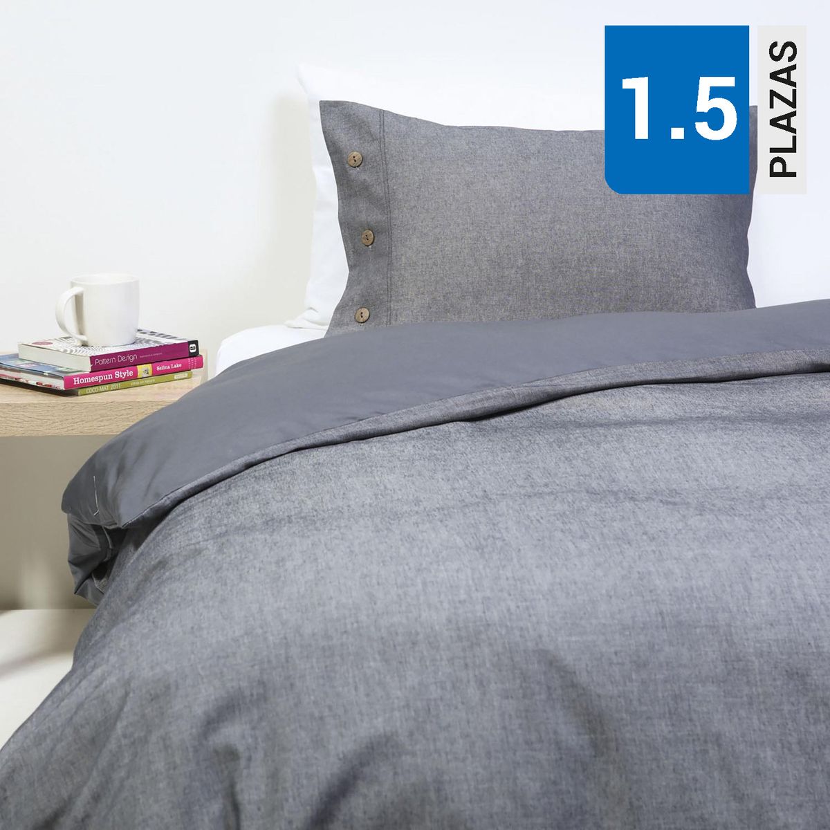 CANNON - Funda de Plumón 1.5 plazas Oxford Blue