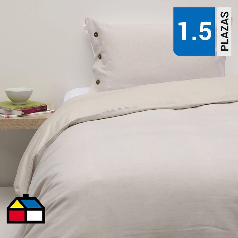 CANNON - Funda de Plumón 1.5 plazas Oxford Beige