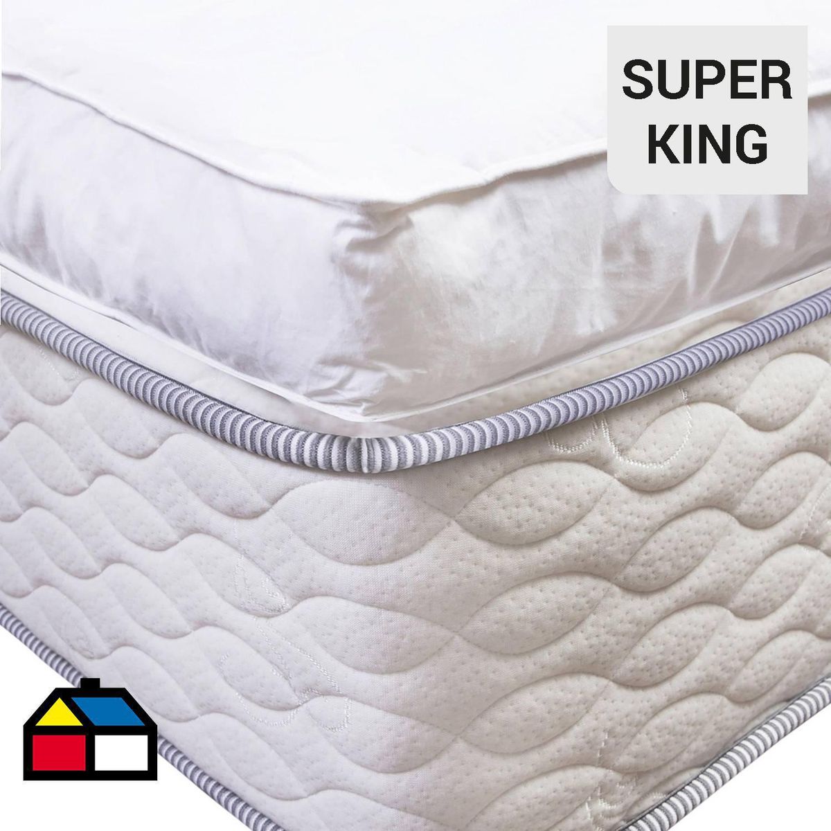 CANNON - Cubrecolchón Hipoalergénico Super king Blanco