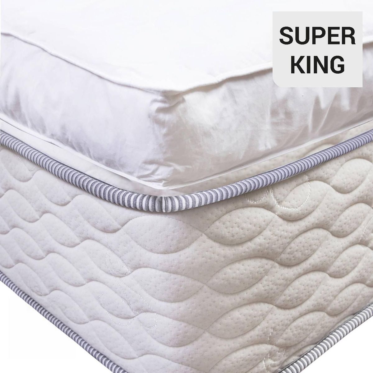 CANNON - Cubrecolchón Hipoalergénico Super king Blanco