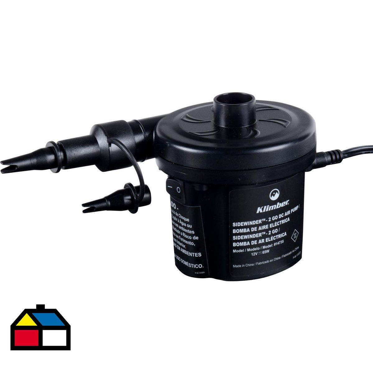 Inflador Eléctrico. Negro, marca KLIMBER - Foto Principal