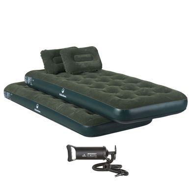 2 Colchones Inflables Manuales + 2 Almohadas + Inflador