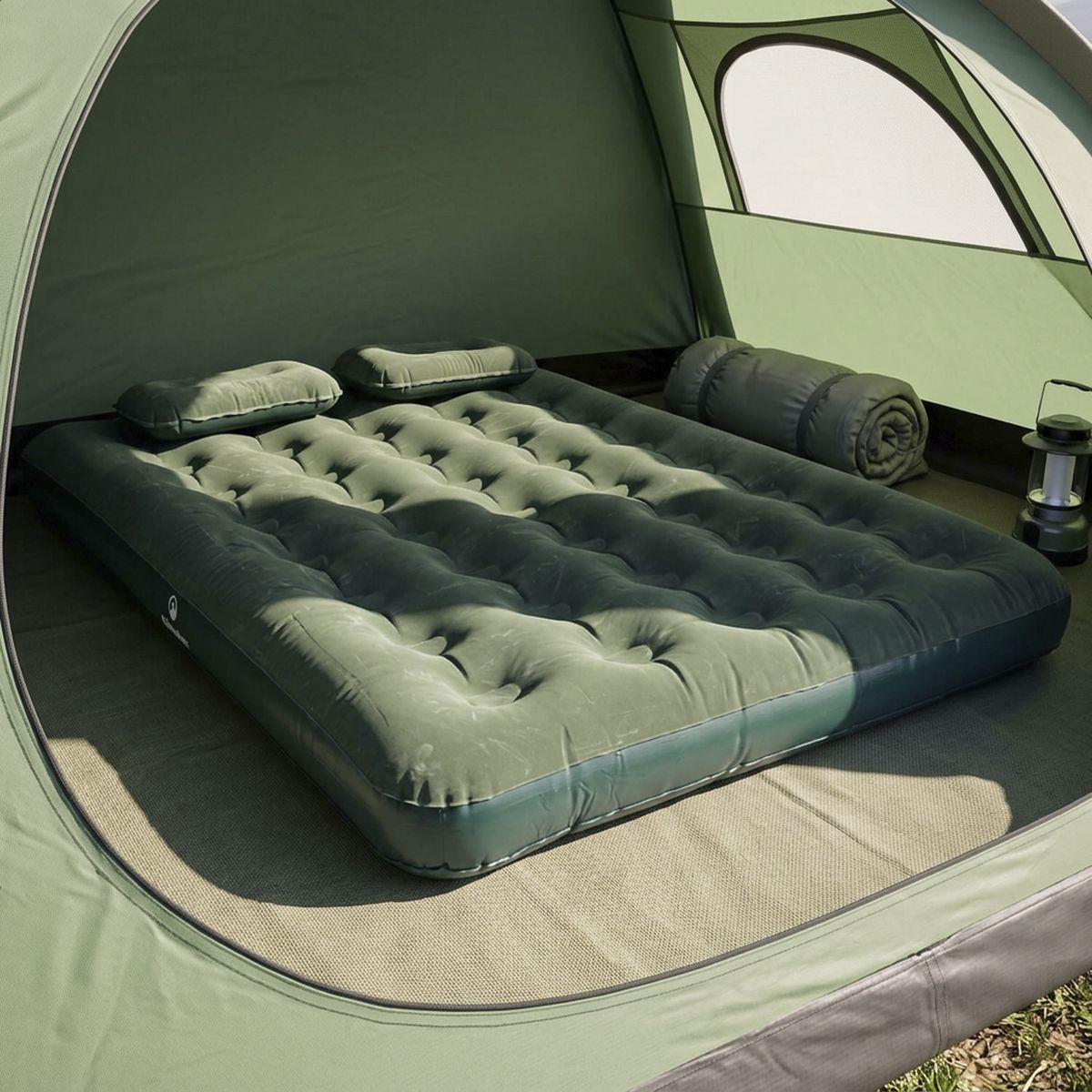 Combo colchón Inflable Doble + 2 Almohadas + Inflador, marca KLIMBER - Foto 2