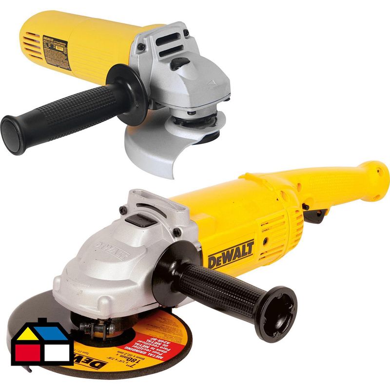 DEWALT - Combo esmeril angular 7" + esmeril angular 4,5"