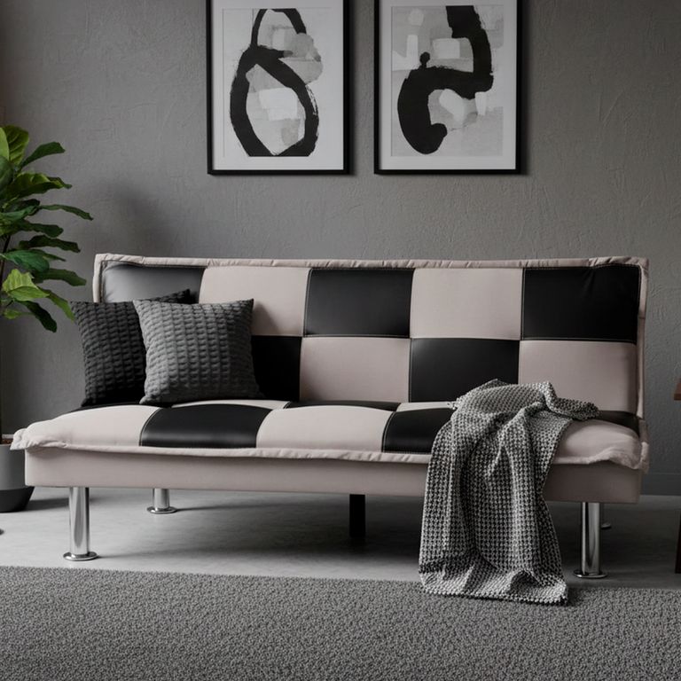 JUST HOME COLLECTION Futón Prius Ajedrez Multicolor 183x87x73 cm