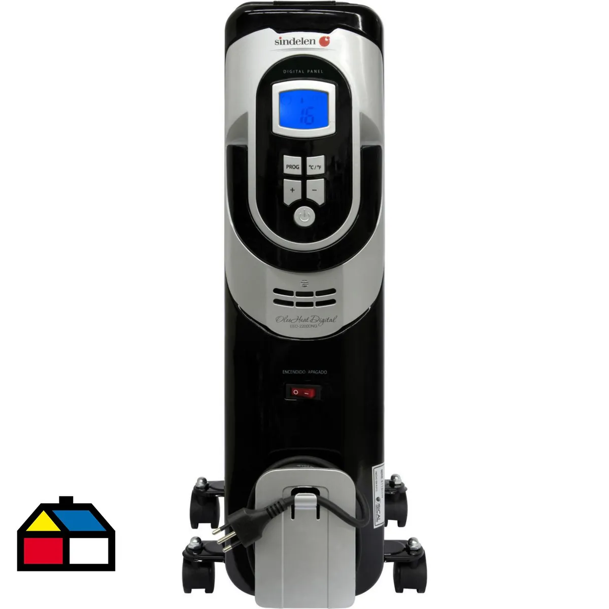 SINDELEN - Calefactor 2000 W Oleoeléctrica EEO-2200DNG Negro