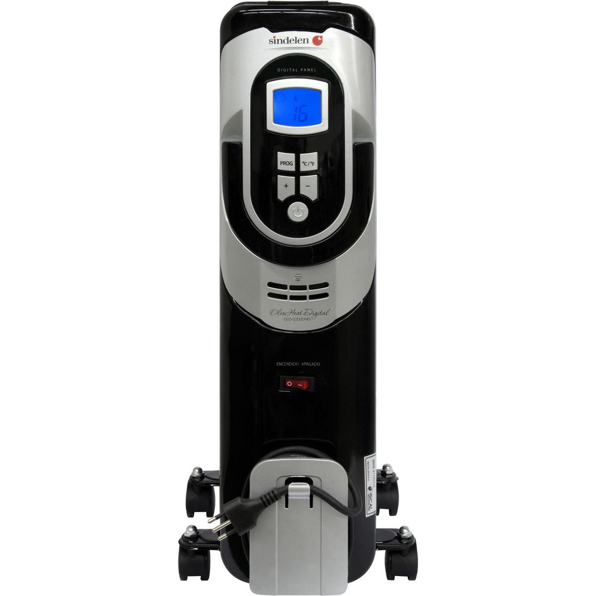 SINDELEN - Calefactor 2000 W Oleoeléctrica EEO-2200DNG Negro
