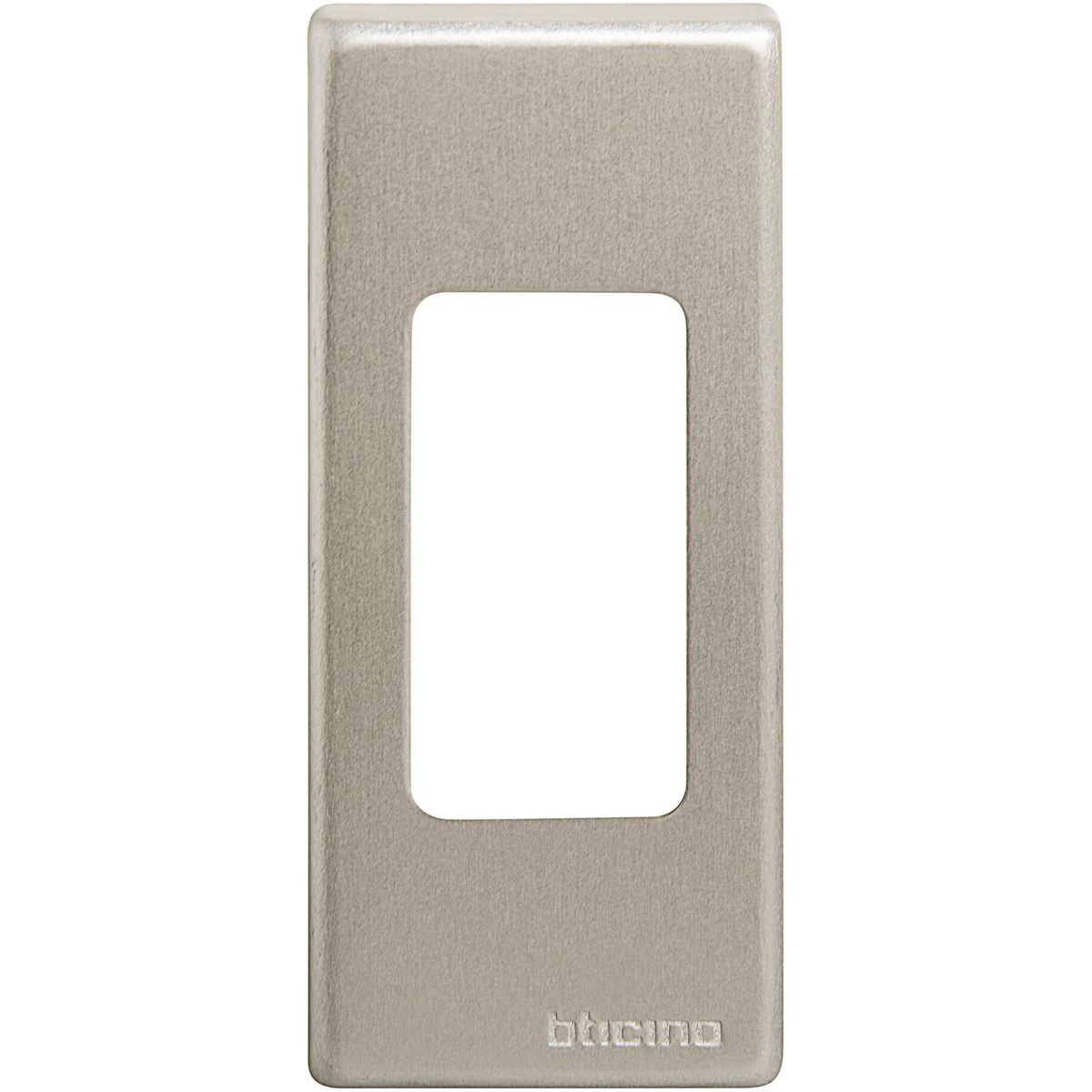 BTICINO - Placa 1 Modulo con Soporte Aluminio Oxidal
