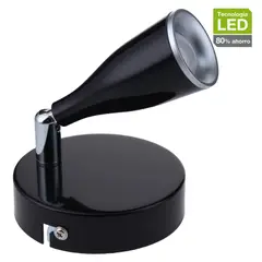 JUST HOME COLLECTION - Apliqué Led Novo Plástico Negro