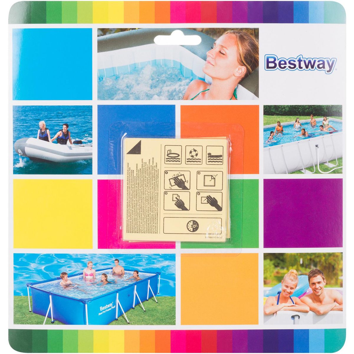 BESTWAY - Set de parches de reparación bajo agua para piscina