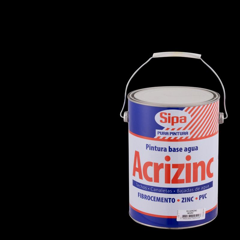 SIPA - Pintura para techo a base de agua satinado 1 gl negro