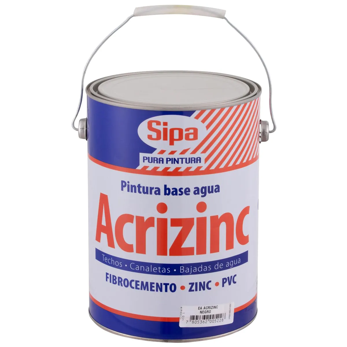 SIPA - Pintura para Techos Base Agua Lata 1 galón(es) Mate Negro