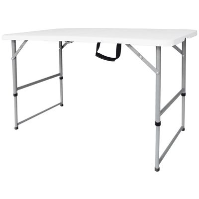 Imagen 2 del producto Mesa Plegable Tipo Maleta Altura Regulable Rectangular 120 cm Blanco