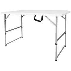 JUST HOME COLLECTION - Mesa Plegable Tipo Maleta Rectangular 60x74x120 cm Blanco