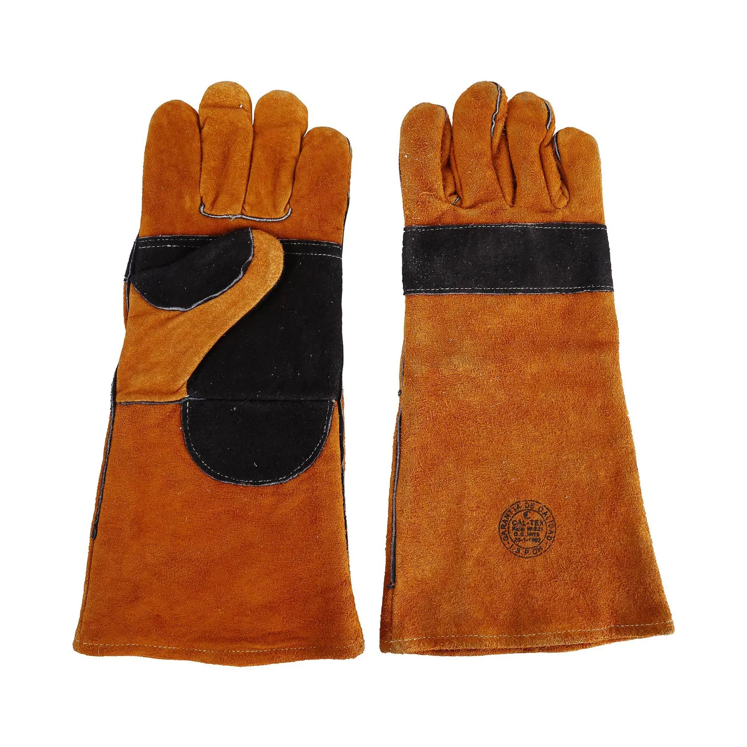 REDLINE - Guante Soldador Reforzado de Cuero Talla única Naranjo/Negro