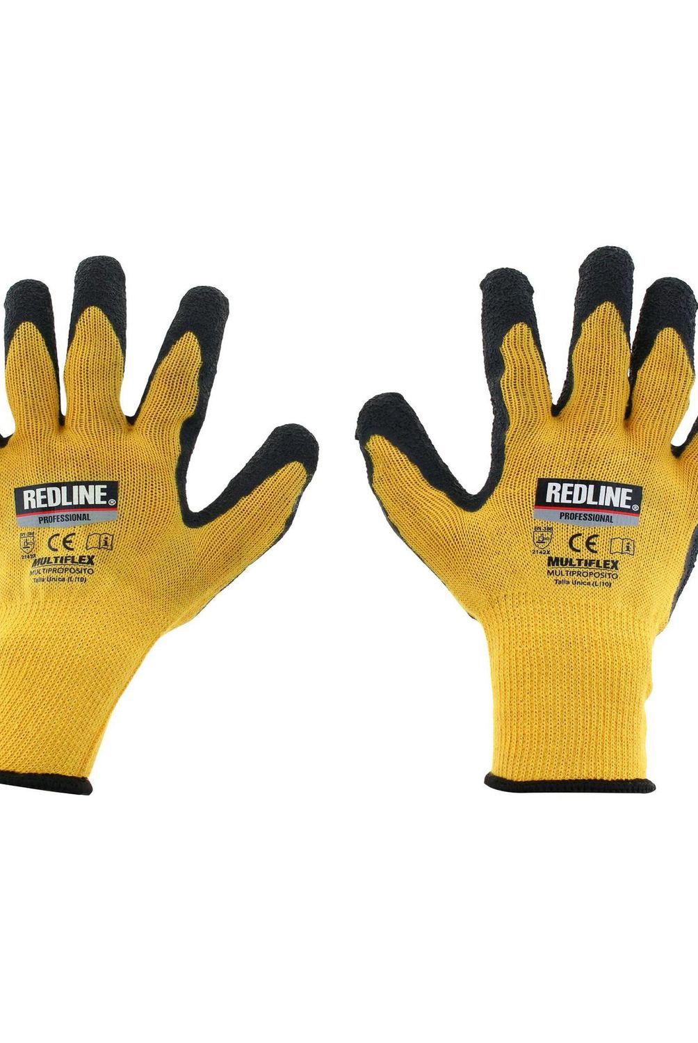 REDLINE - Guante Multiflex Multiuso de Algodón Talla única Amarillo/negro