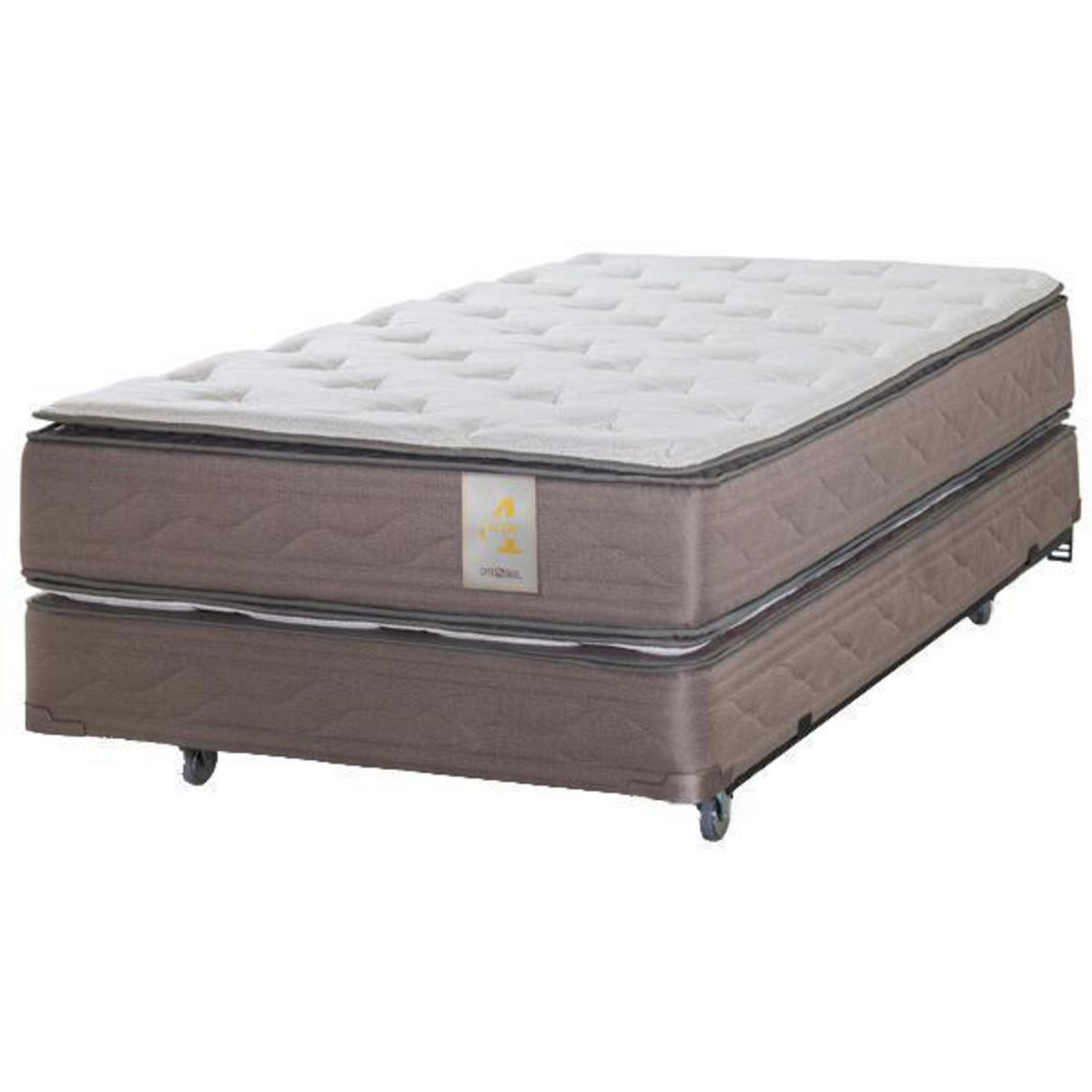 ROSEN -  1.5 plazas Box Spring Blanco/visón