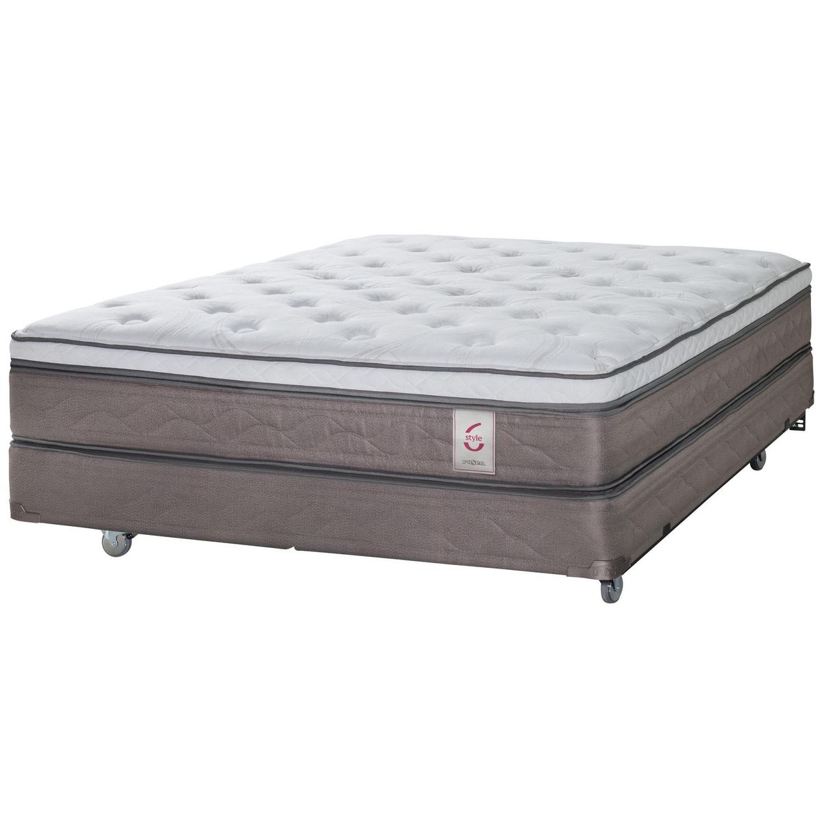 ROSEN -  2 plazas Box Spring Blanco/visón