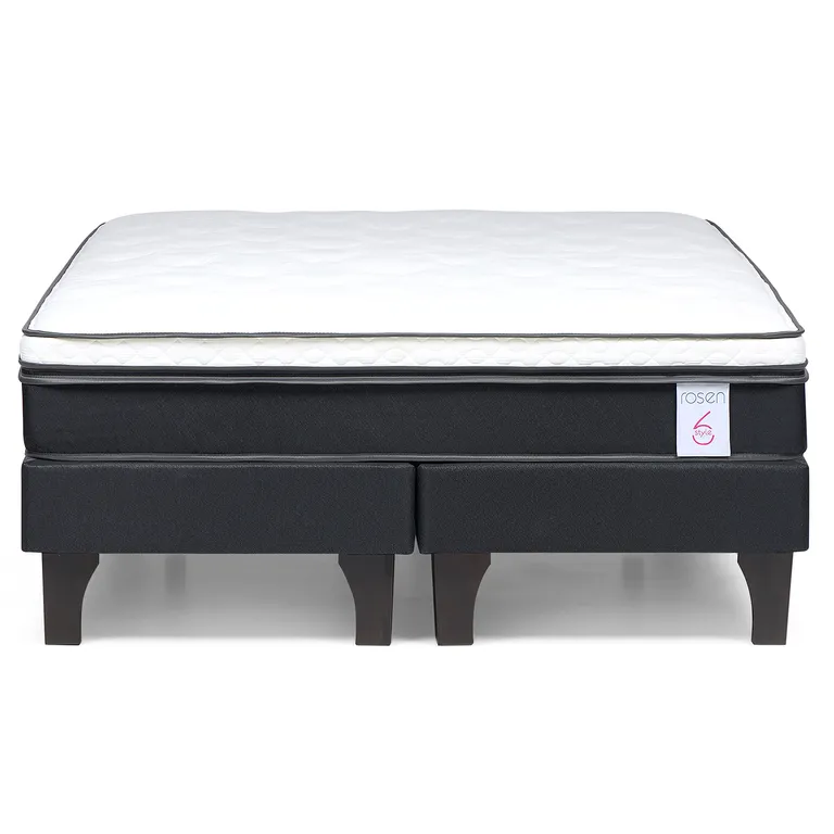 ROSEN Cama 2 plazas Europea New Style Negro