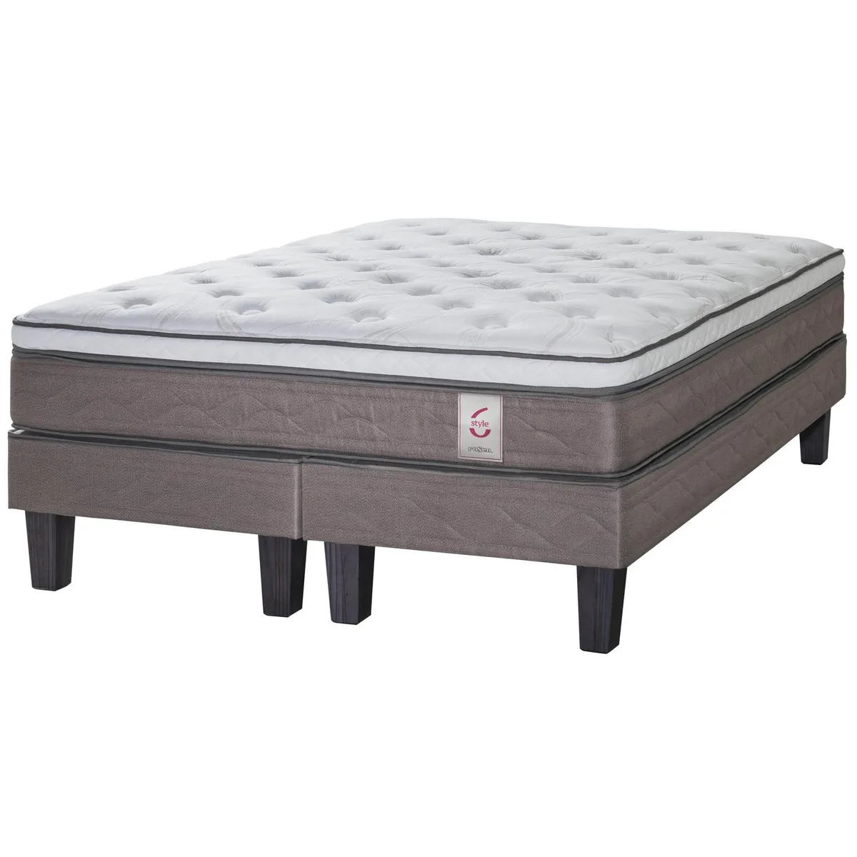 ROSEN - Cama 2 plazas Europea New Style Blanco/visón