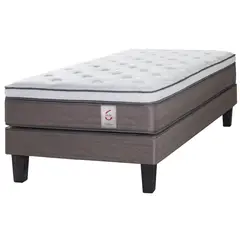 ROSEN - Cama Americana 1 plaza New Style Blanco/visón