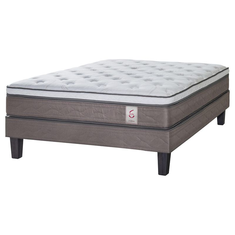 ROSEN - Cama Europea New Style 2 plazas Blanco/visón
