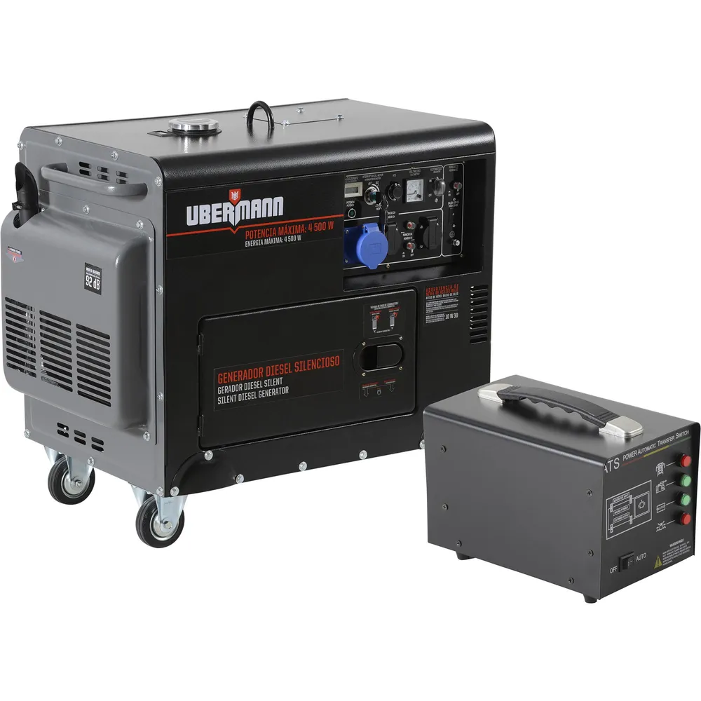 Ubermann Generador Diésel Silencioso 4500 W, foto 3