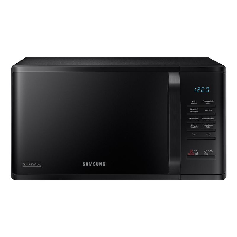 SAMSUNG - Microondas Digital 23 Litros Negro MS23K3513AK/ZS