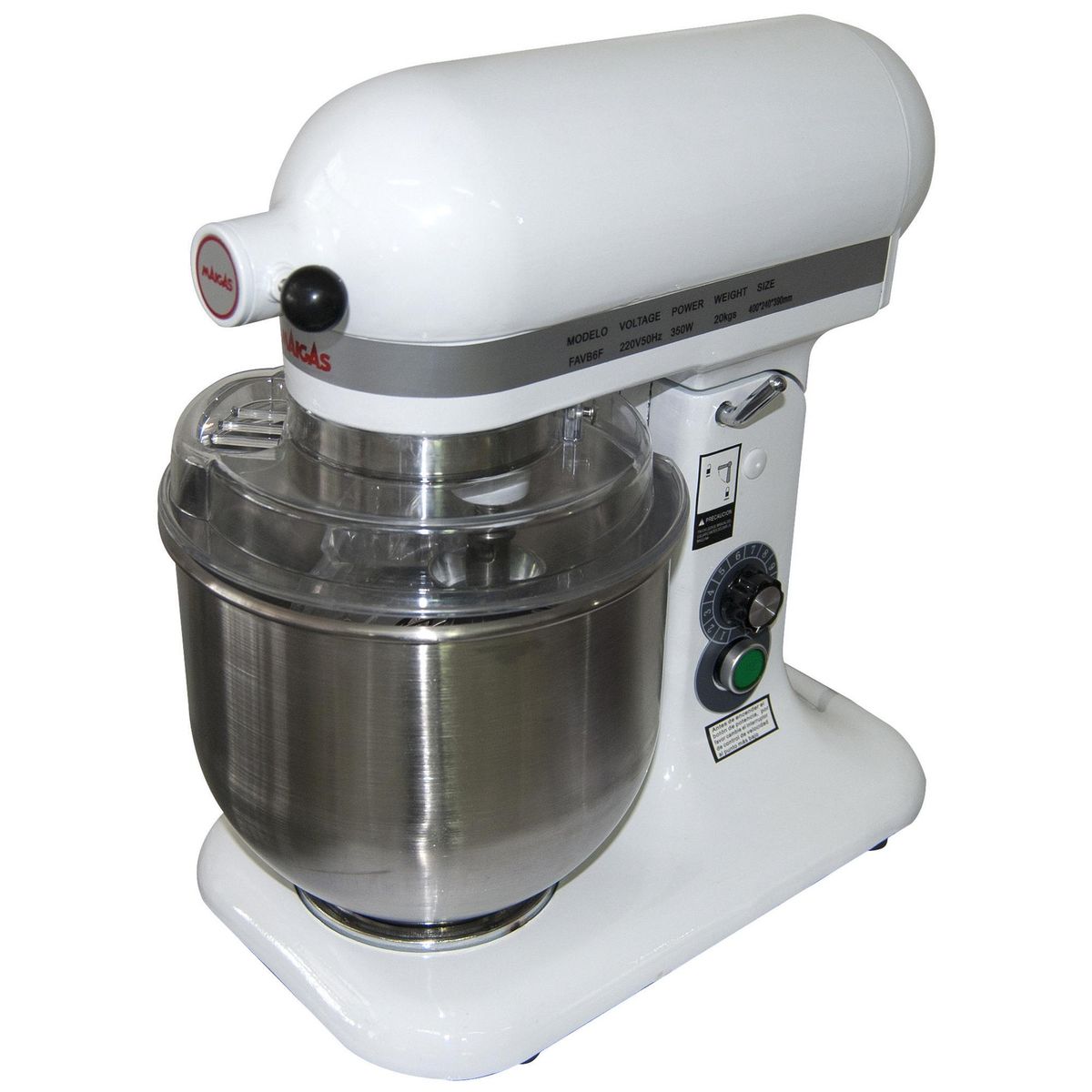 MAIGAS - Batidora de Pedestal 6 l 350 W Blanco FAVB66