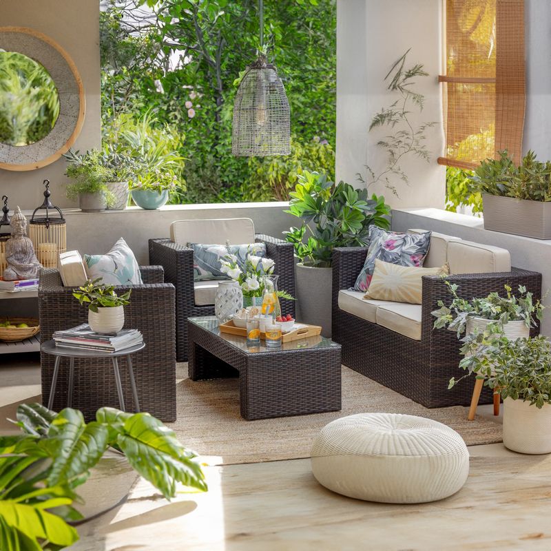 JUST HOME COLLECTION - Juego de Living de Terraza San Remo 4 Personas