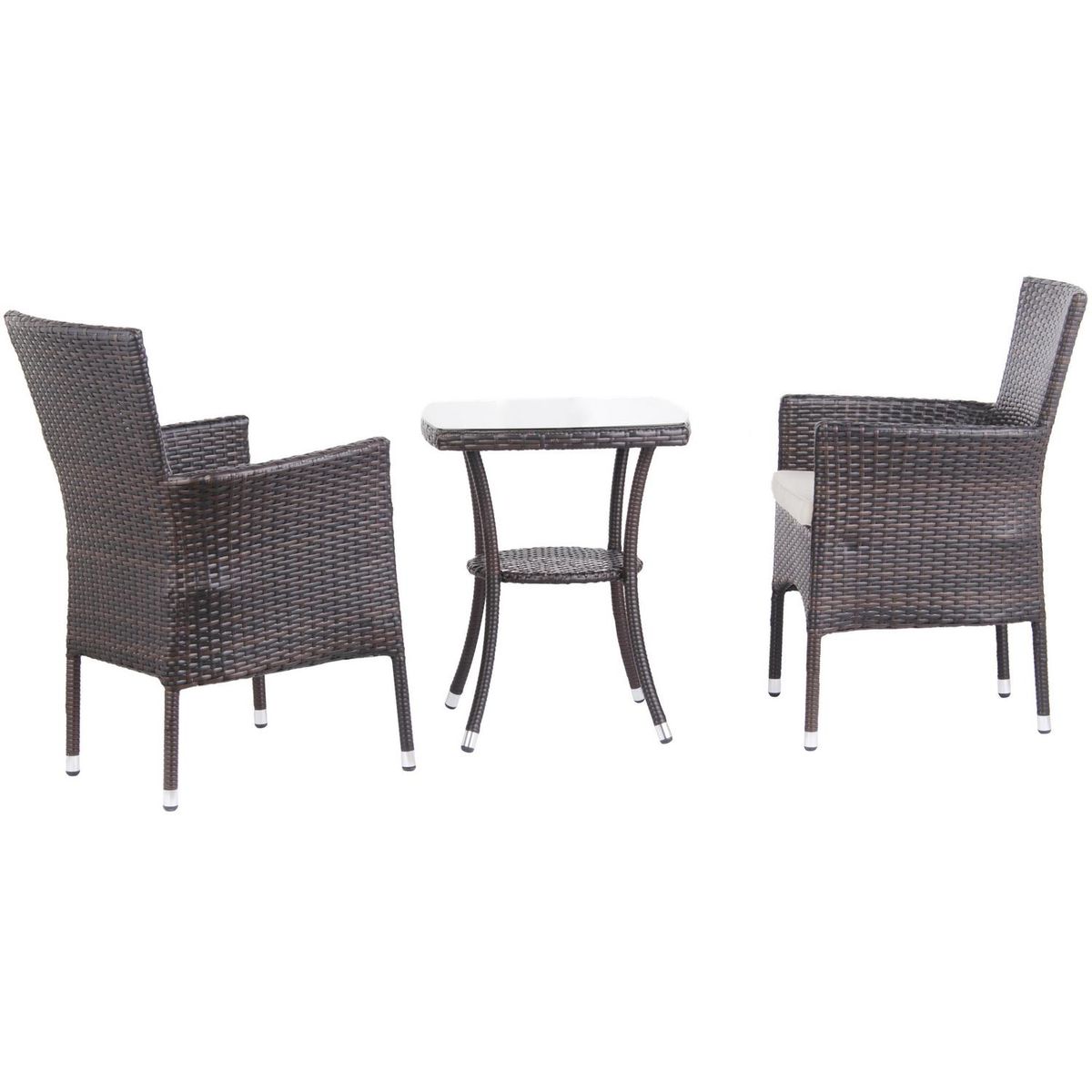 JUST HOME COLLECTION - Juego de Balcón de Terraza Sidney 2 Personas Café