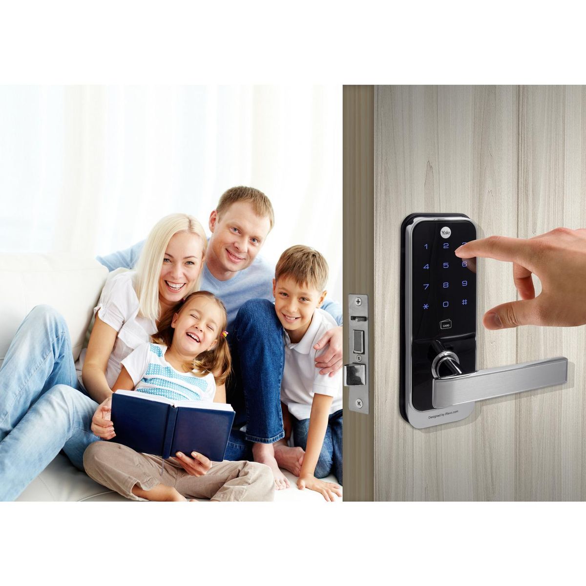 YALE - Cerradura digital Ydm3212 BT/tarjeta