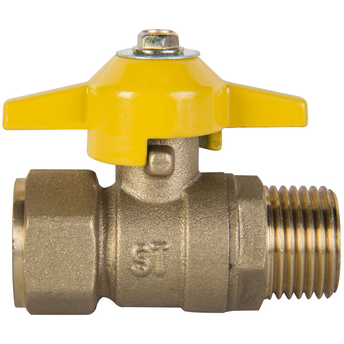 STRETTO - Llave de gas 1/2" HI-HE bronce