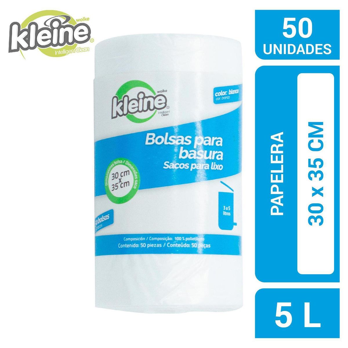 KLEINE WOLKE - Bolsas de Basura 30x35 cm 5 Litros 50 unidad(es)