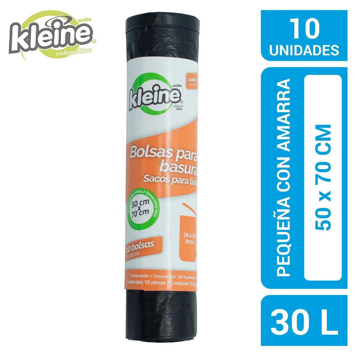 KLEINE WOLKE - Bolsas de Basura 50x70 cm 30 Litros 10 unidad(es)