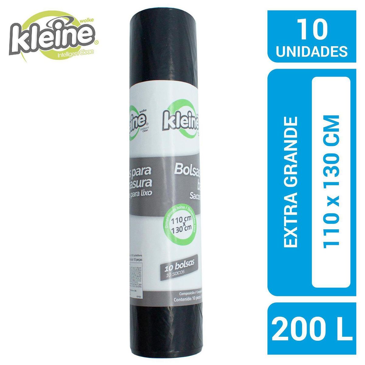 KLEINE WOLKE - Bolsas de Basura 130x110 cm 200 Litros 10 unidad(es)