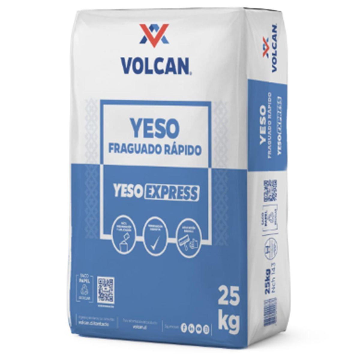 VOLCAN - Yeso Express Volcán saco 25 kg
