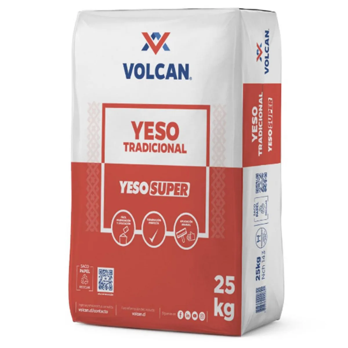 VOLCAN - Yeso Súper Volcán saco 25 kg