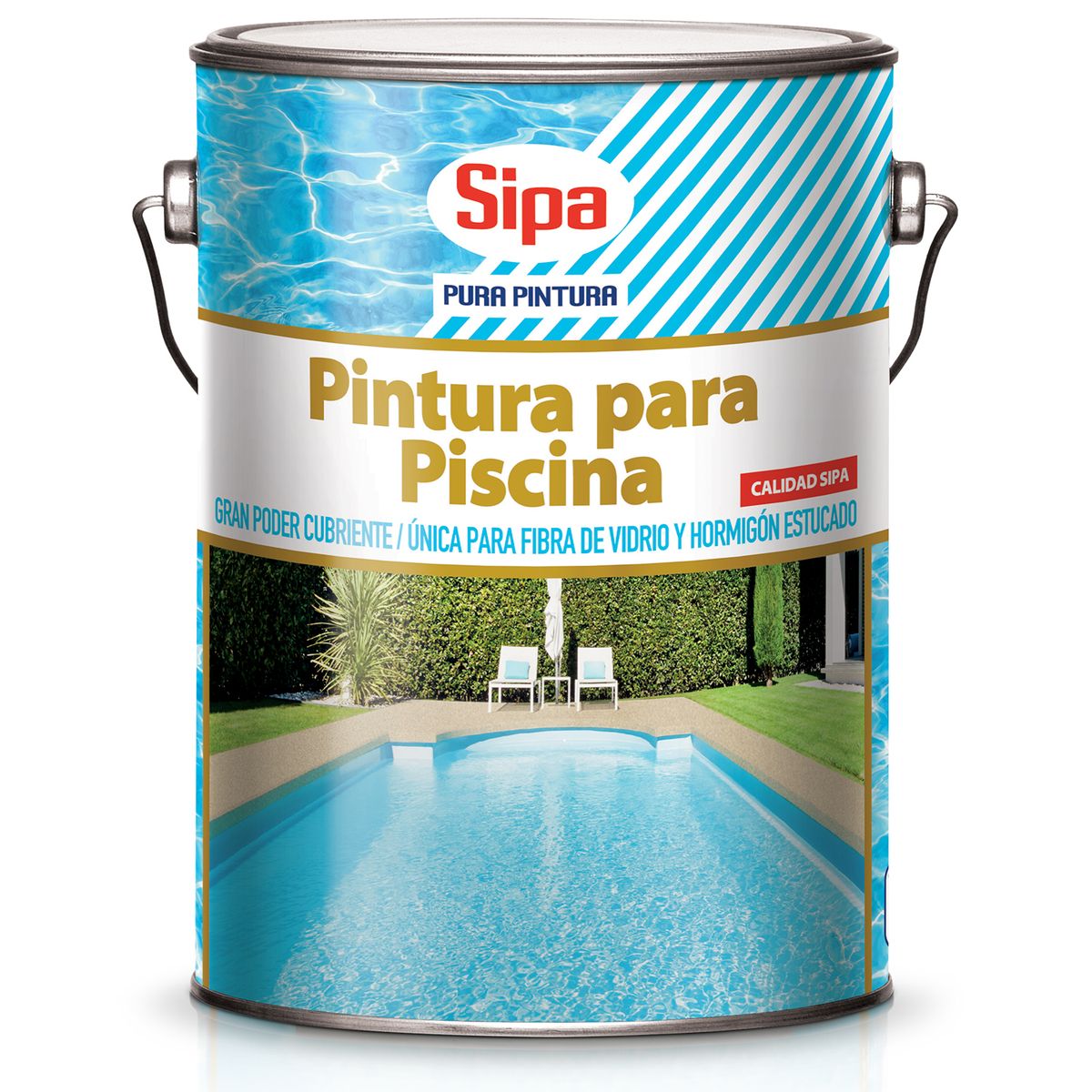 SIPA - Pintura para Piscina Secado Rápido Lata 1 galón(es) Mate Gris