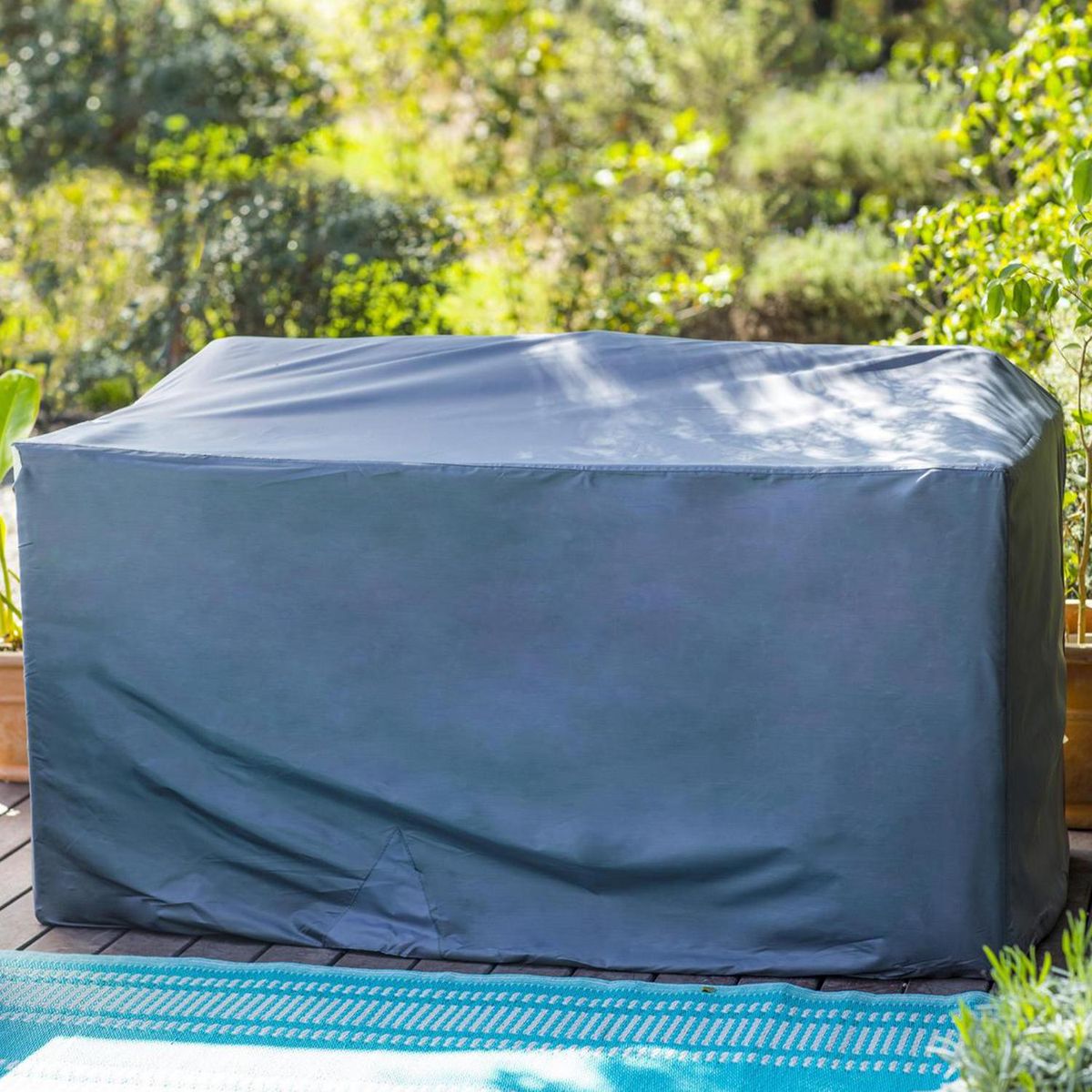 JUST HOME COLLECTION - Cobertor para Sillón Rectangular 166x93x87 cm Poliéster Gris