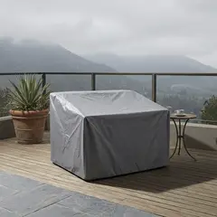 JUST HOME COLLECTION - Cobertor para Sillón Rectangular 68x74x110 cm Poliéster Gris
