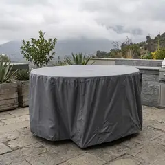 JUST HOME COLLECTION - Cobertor para Mesa Redonda 127x127x80 cm Poliéster Gris