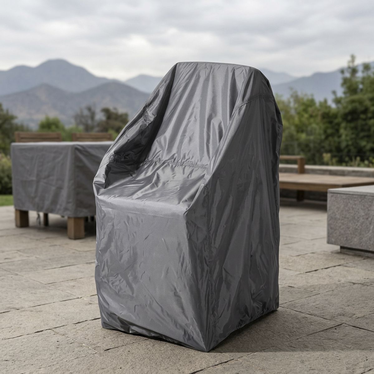 Cobertor para Silla Individual Rectangular 115x93x87 cm Poliéster Gris, marca JUST HOME COLLECTION - Foto Principal