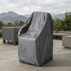 JUST HOME COLLECTION - Cobertor para Silla Individual Rectangular 115x93x87 cm Poliéster Gris
