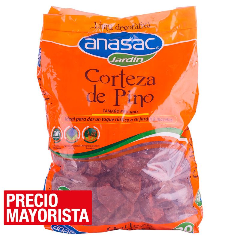 ANASAC - Corteza decorativa de pino saco 30 litros
