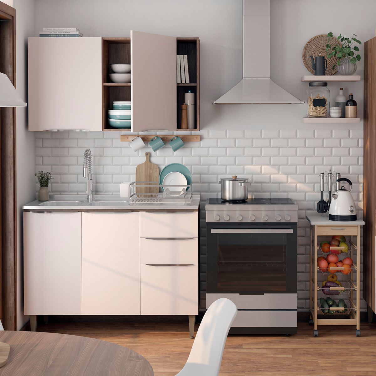 FIESTA - Secaplatos 14x30,8x43 cm aluminio gris