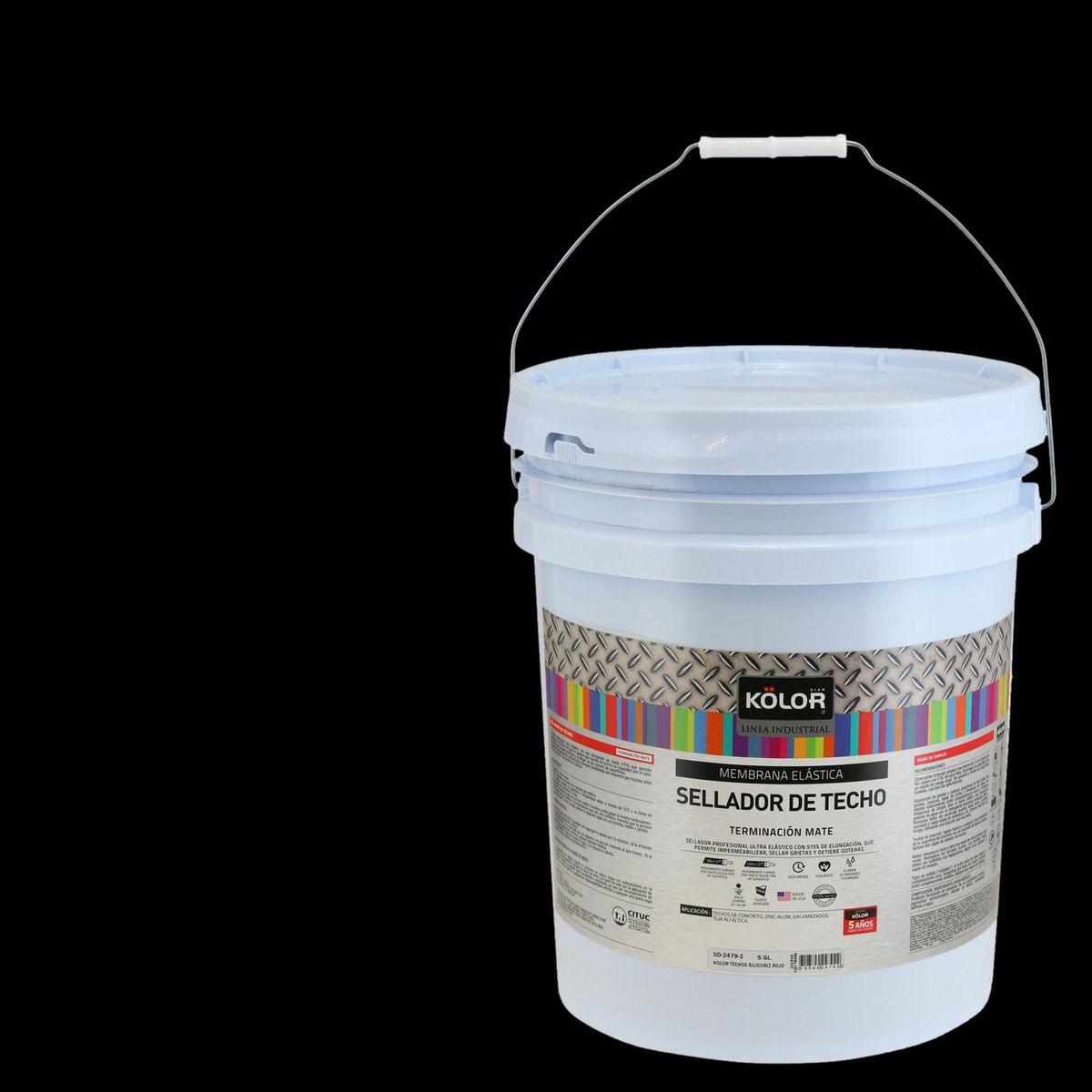 KOLOR - Sellador para Techo Tineta 5 galón(es) Mate Negro