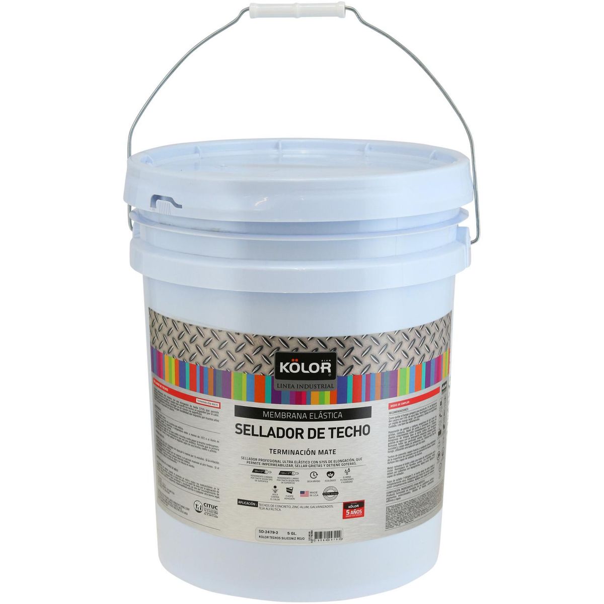 KOLOR - Sellador para Techo Tineta 5 galón(es) Mate Negro